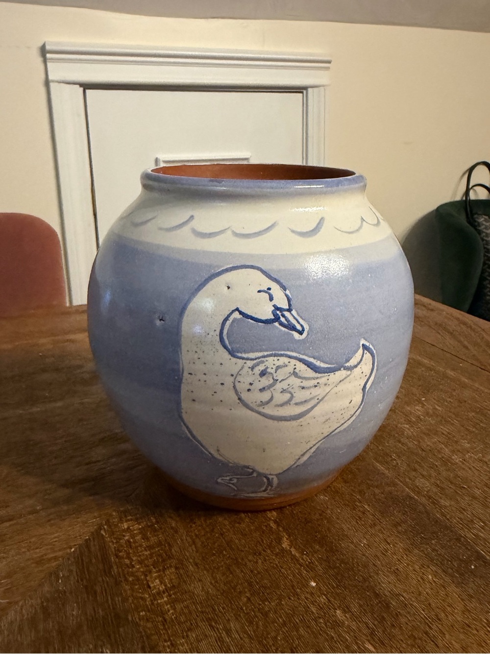 Wayne Village Pottery Mother Goose Hand-Thrown Stoneware Pot